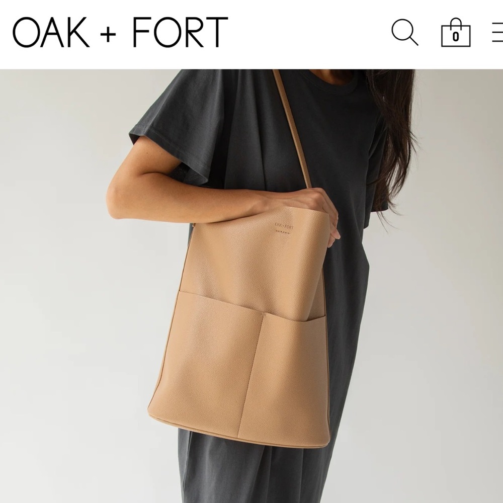 Oak fort Tan Leather Women Tote bag